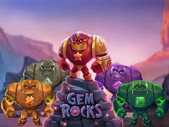 Igralni avtomat s simboli draguljev Gem Rocks